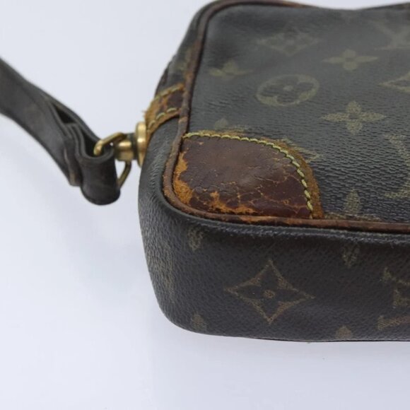 LOUIS VUITTON Monogram Marly Dragonne PM Clutch Bag M51827 LV Auth 91799 - Picture 8 of 14